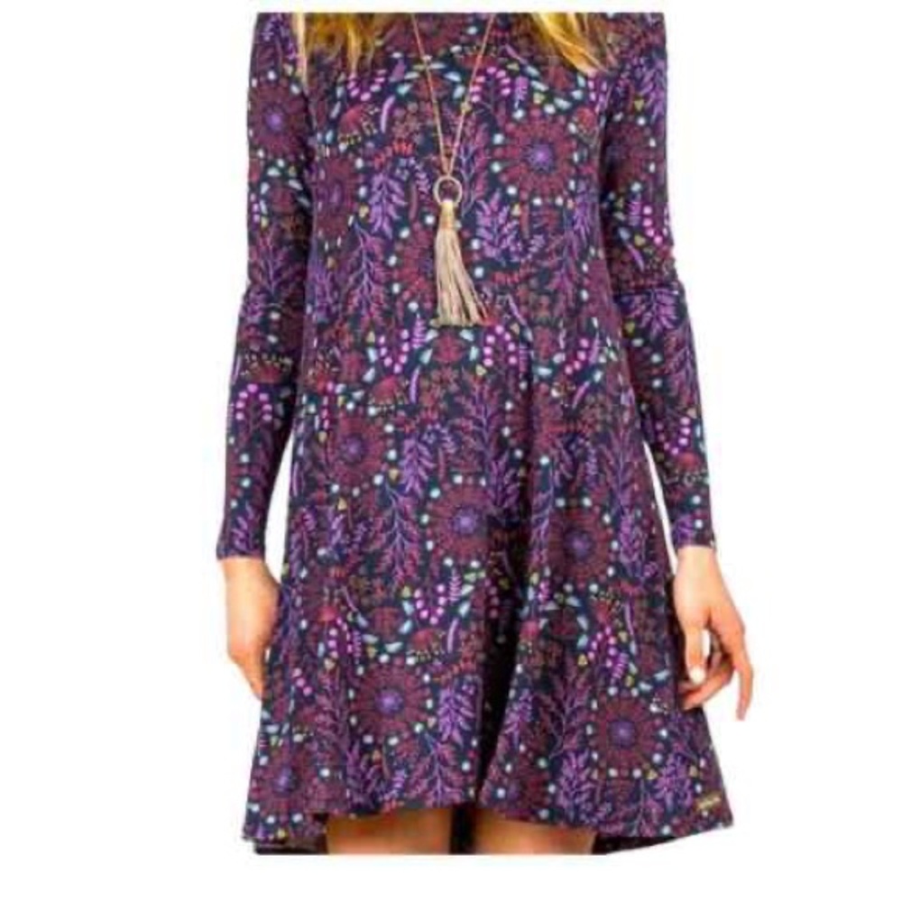 MATILDA JANE Navy Blue/Pink/Blue New Resolution Swing Style Dress, Size XL, GUC. - Picture 6 of 10